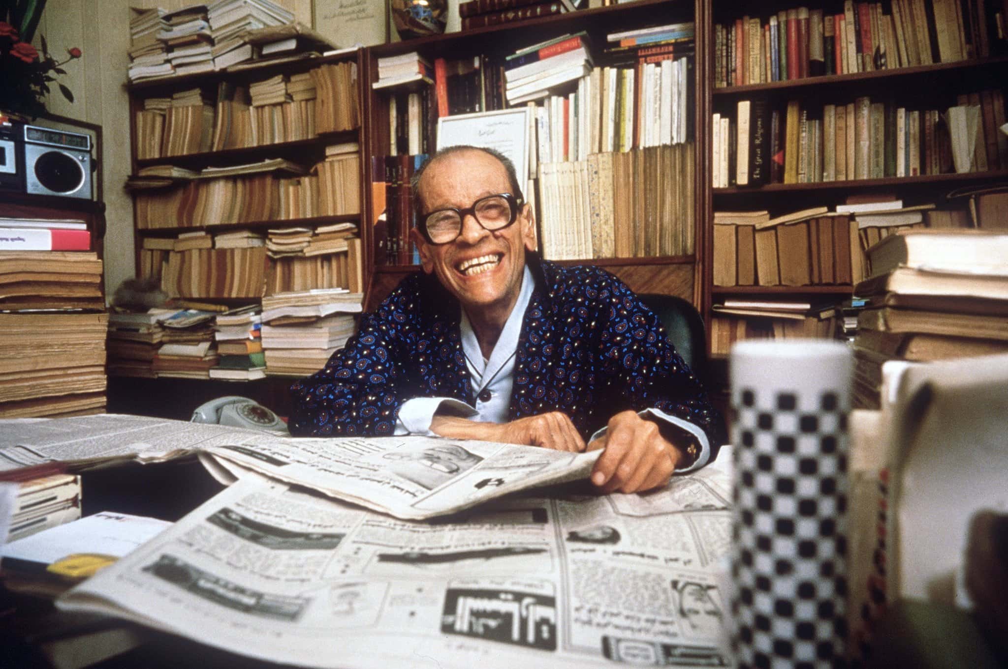 (FILES) Egyptian novelist Naguib Mahfuz