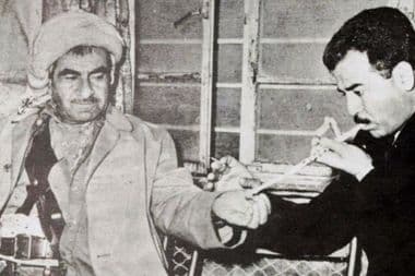 صدام حسين الملا مصطفى البارزباني الأغنية السياسية في العراق معازف Saddam Hussein Mala Mustafa Barzani Political Song in Iraq Ma3azef